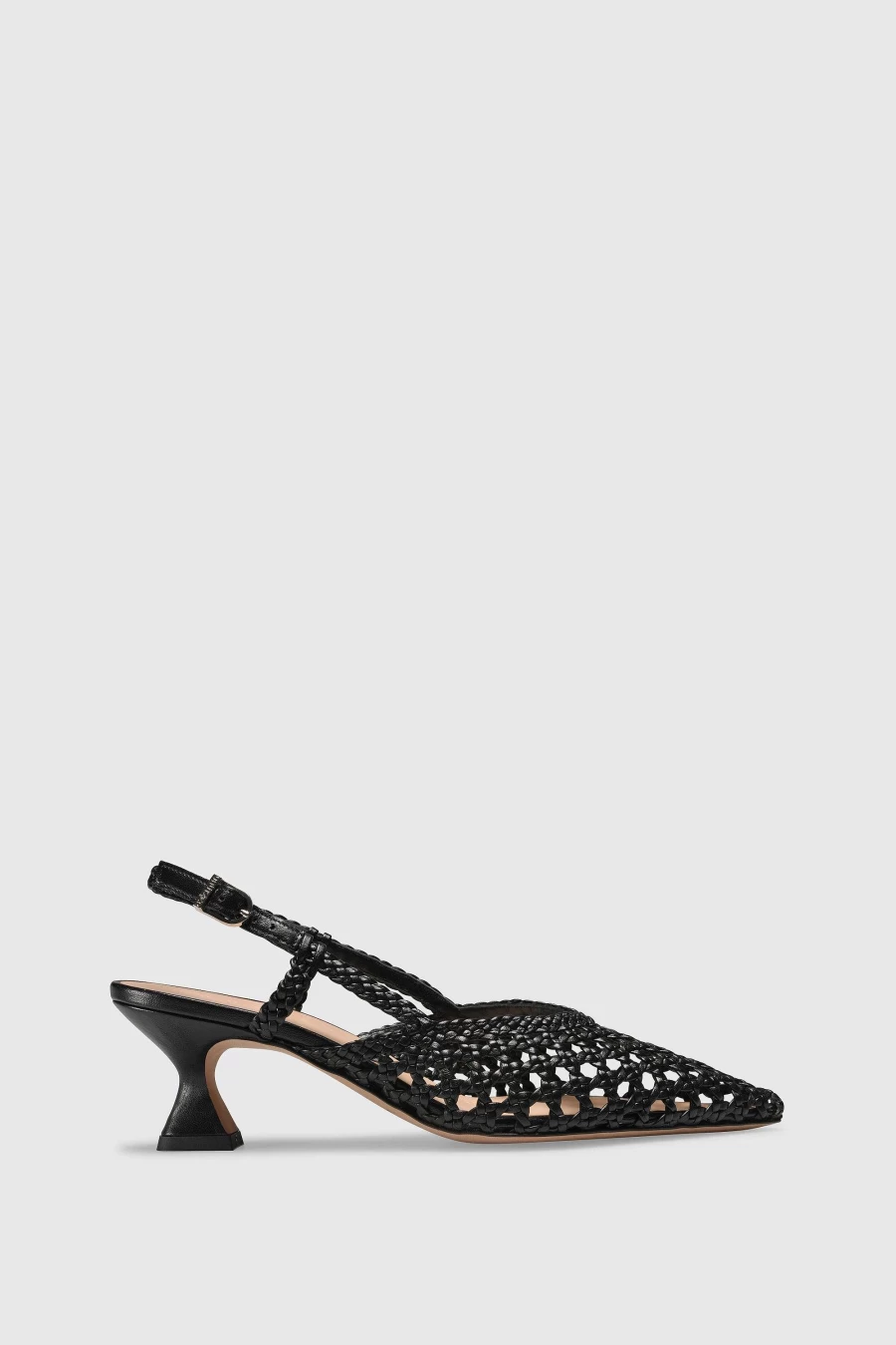 Unützer Women's Slingback Pump 9329A in Schwarz Nappa Leather