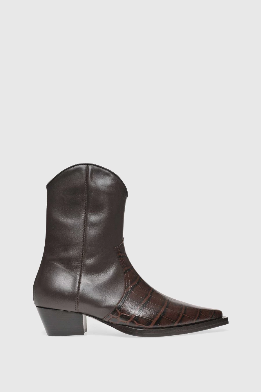 Unützer Women's Braun Cowboy Boots 9256 Calfskin Printed Tdm Western Ankle Boots