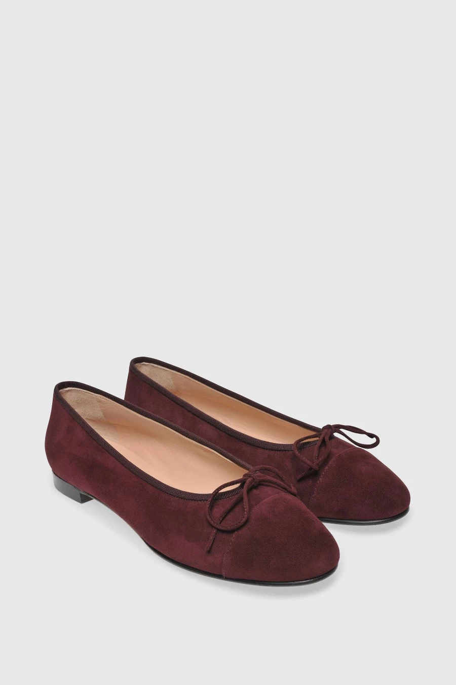 Unützer Women's Ballerina 963W Bordeaux Suede Flats in Weinrot - Elegant Comfort for Everyday Wear