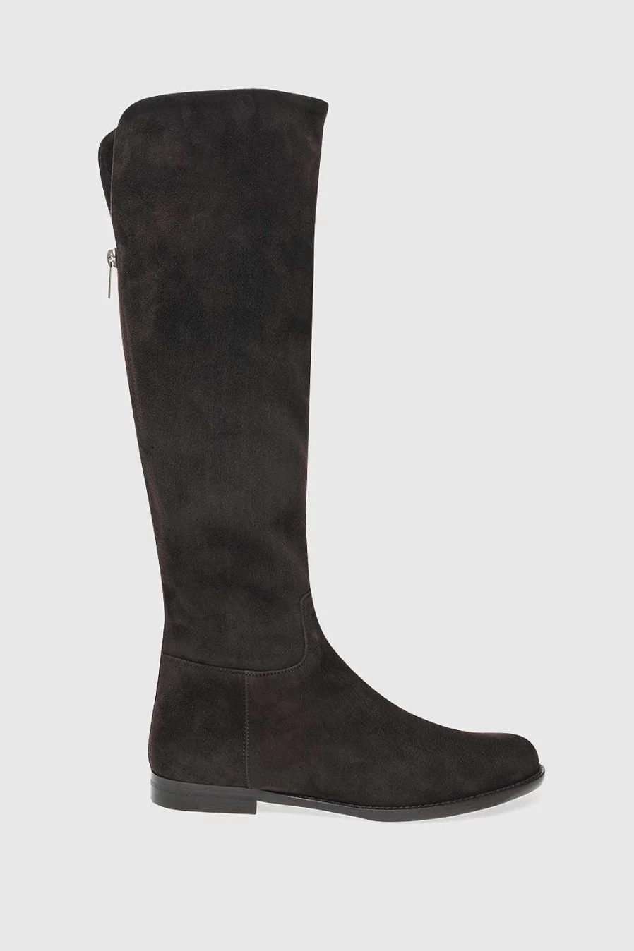 Unützer Women's Dark Brown Leather Boots 2922 Camoscio