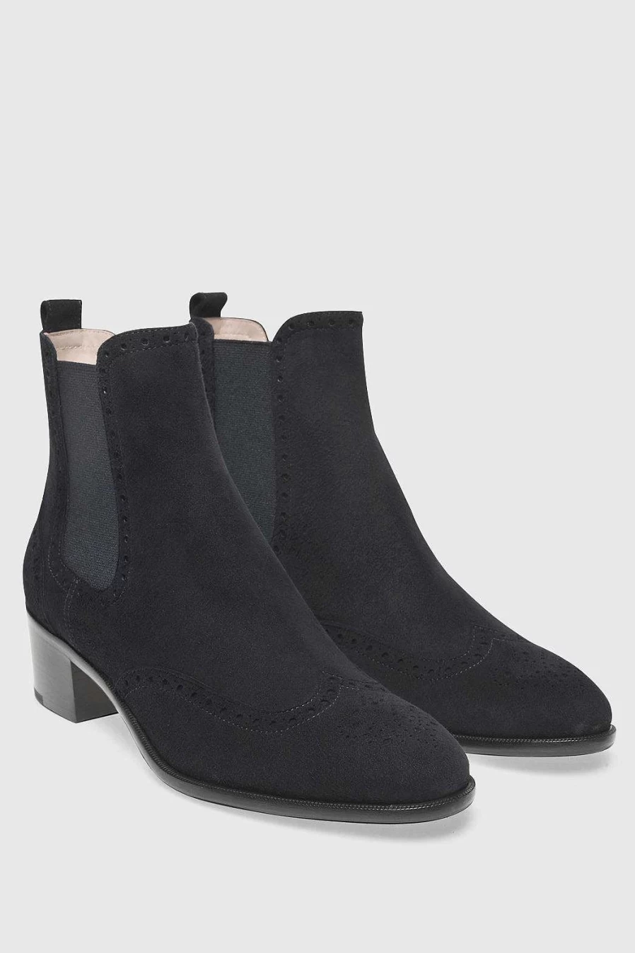 Unützer Women's Schwarz Suede Ankle Boots 7471 Stiefelette