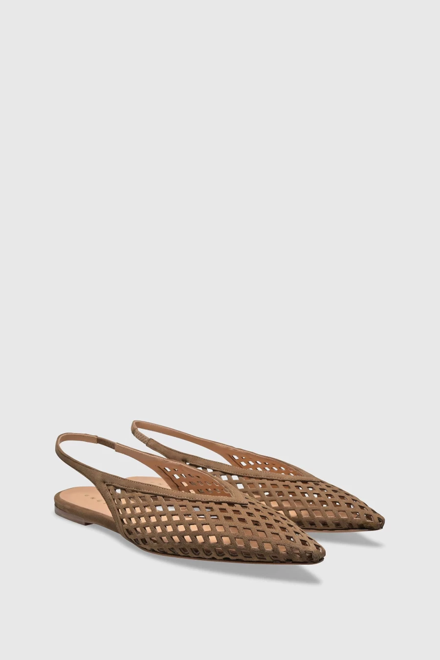 Unützer Women's Slingback 9422 in Braun Taupe Camoscio Leather