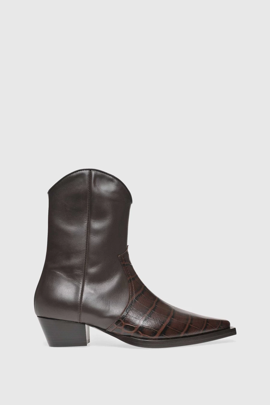 Unützer Women's Braun Cowboy Boots 9256 - Genuine Calfskin Leather with Printed TDM Design