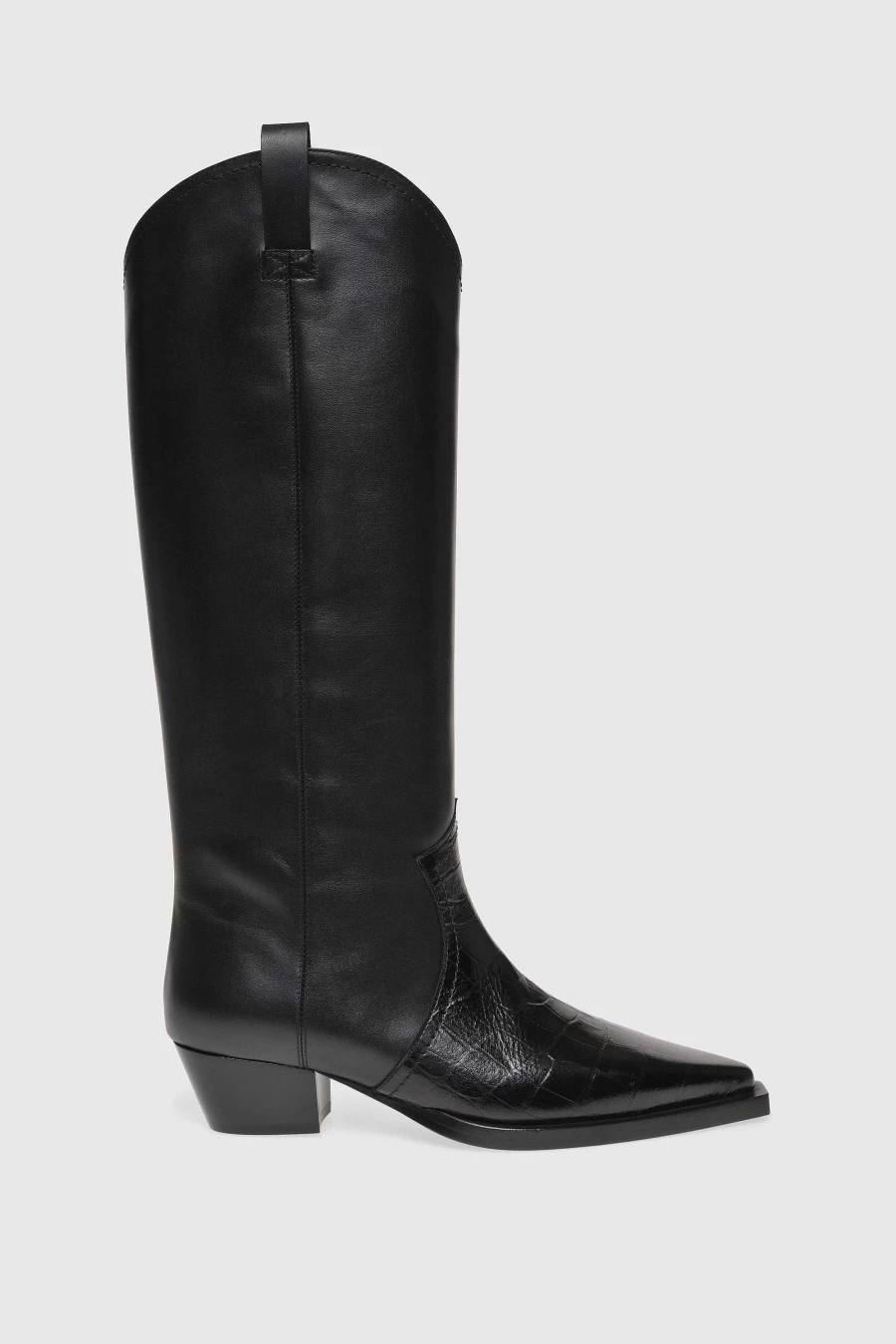 Unützer Women's Braun Cowboy Boots 9257 Dark Brown Calf Leather Western Boots