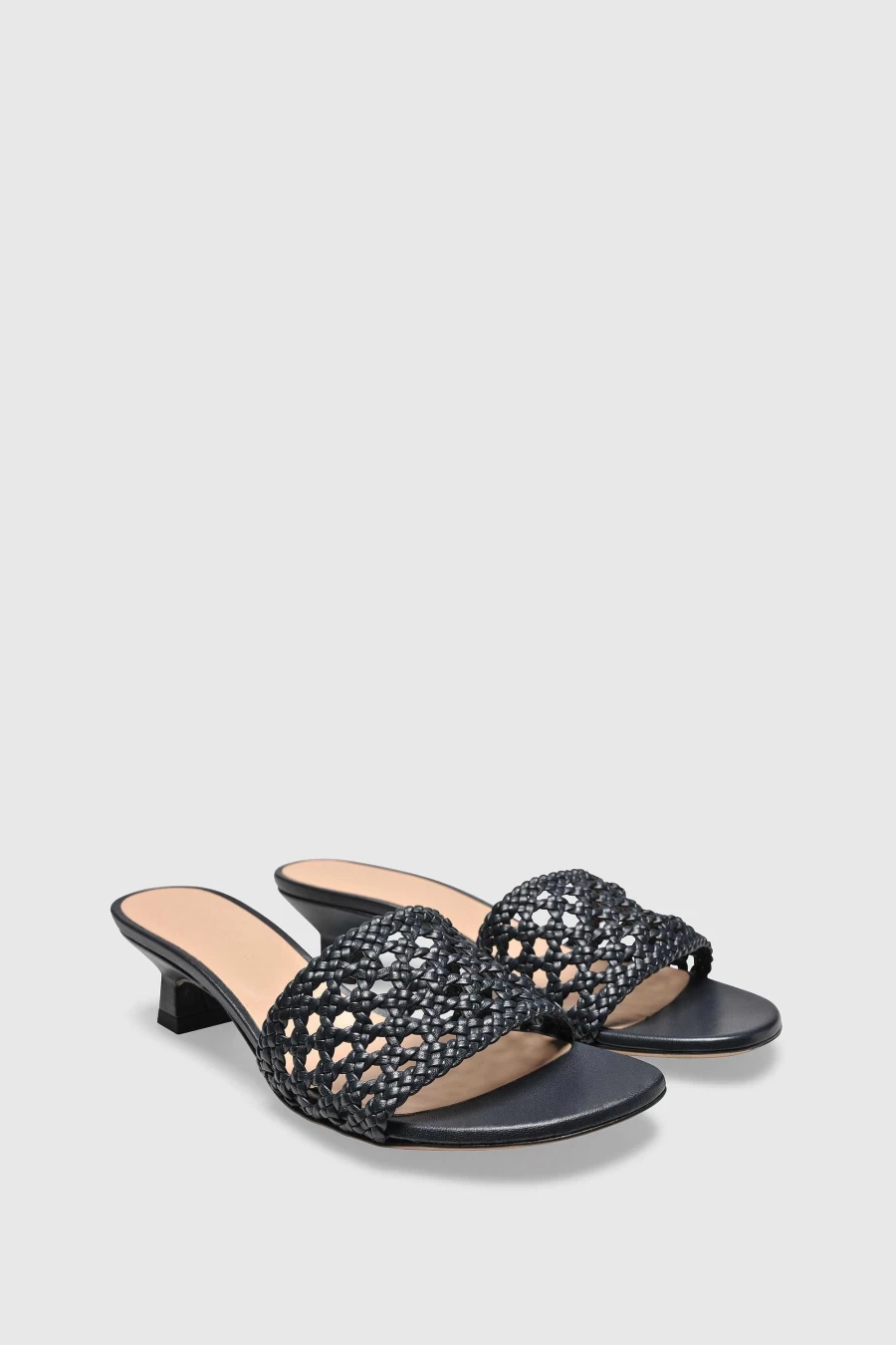 Unützer Women's Sandal 9308A in Blue Nappa Leather - Comfortable Navy Blue Sandals for Women
