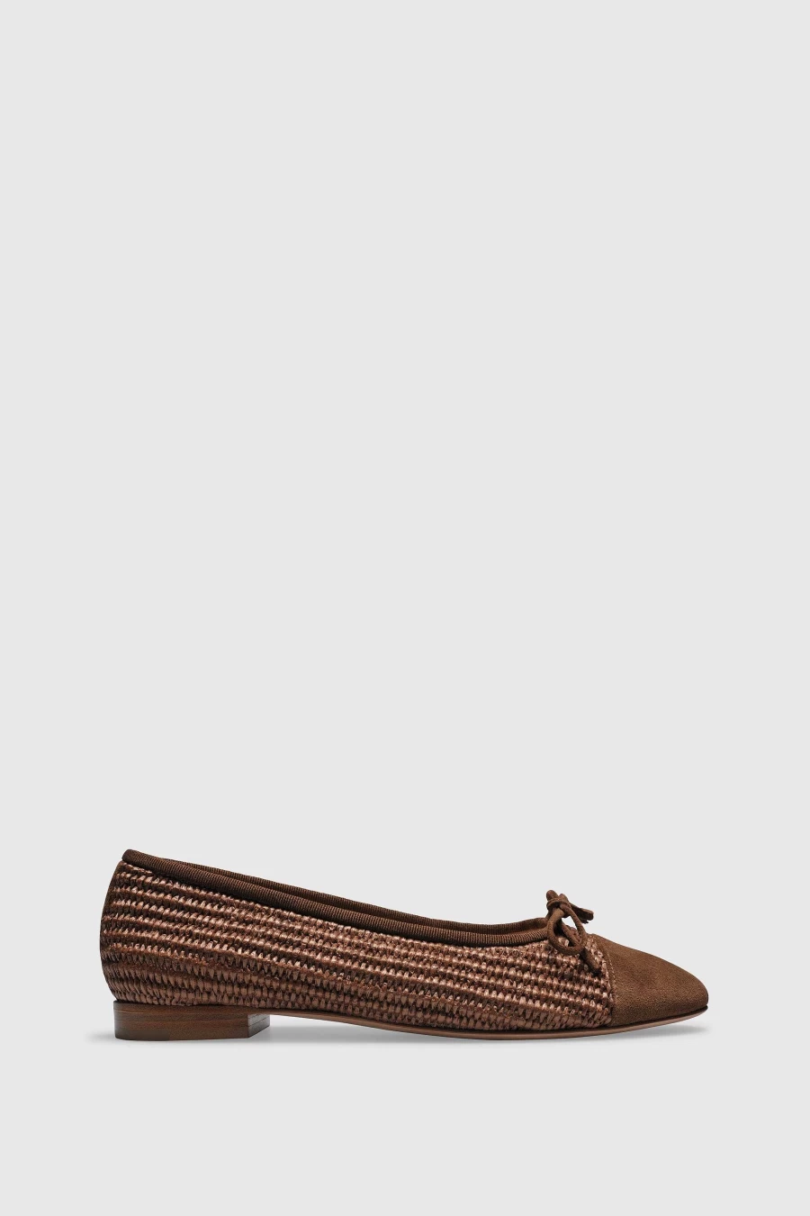 Unützer Women's Ballerina 963 Viola Raffia Velor Flats in Lila
