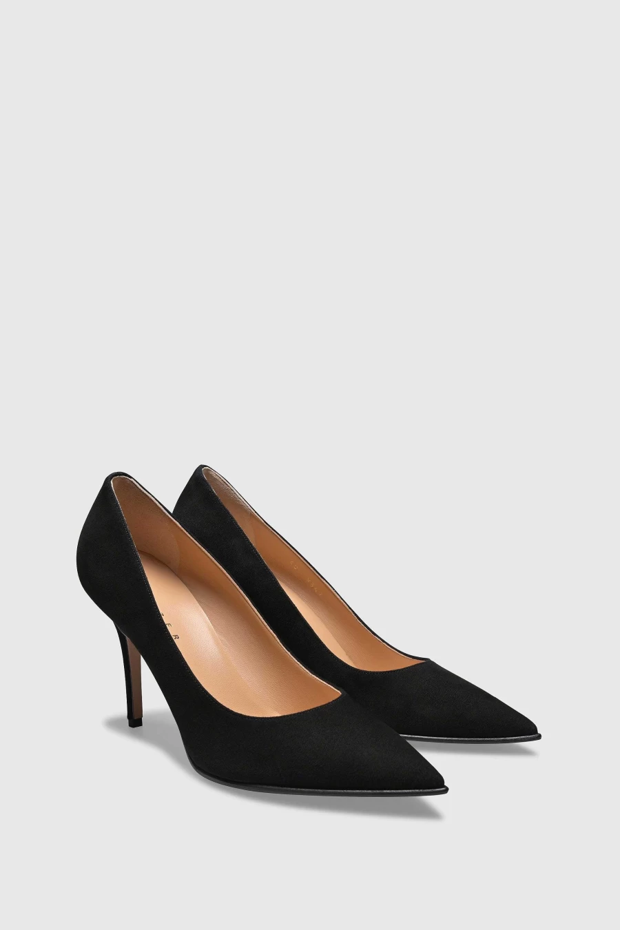 Unützer Women's Schwarz Suede Pump 9347 - Elegant Black Shoes for Women