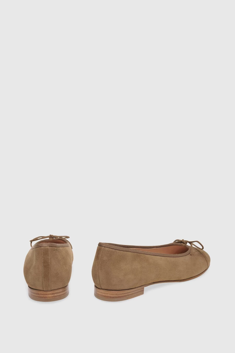 Unützer Women's Ballerina 963 Braun Suede Flat Shoes