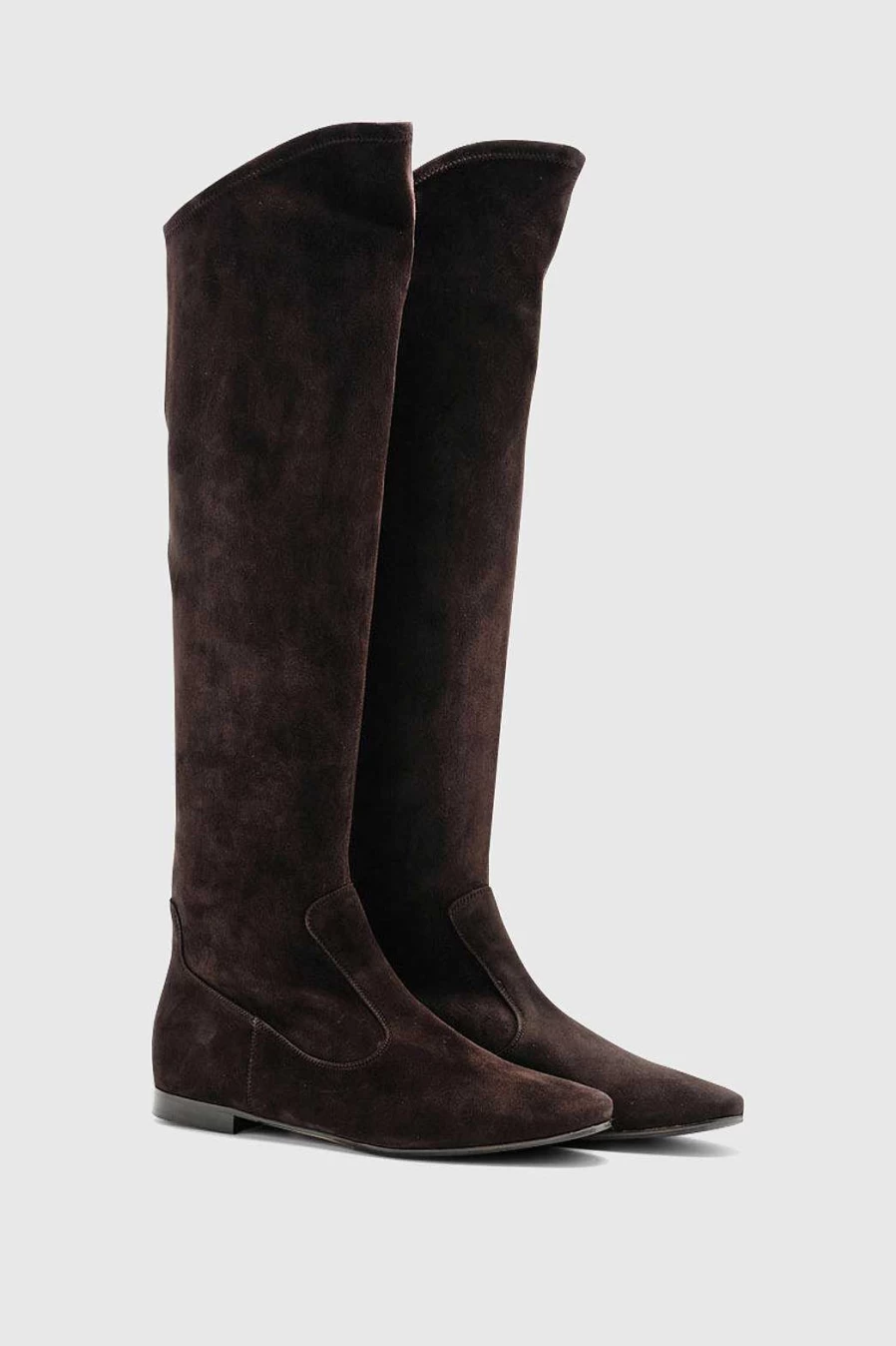 Unützer Women's Boots 6489 Camoscio Stretch Chocolate Ankle Boots