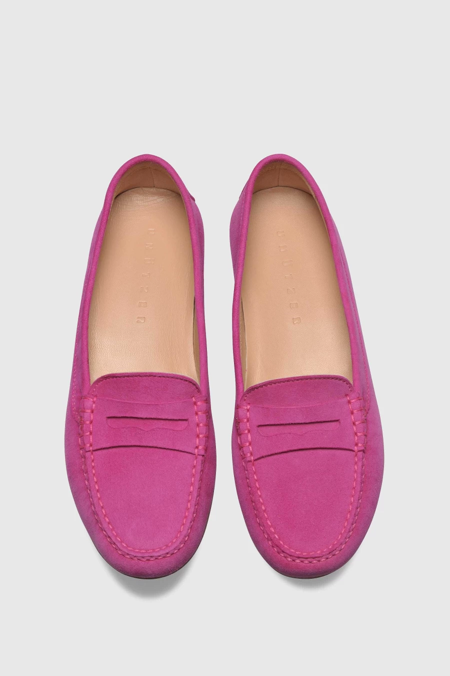 Unützer Women's Pink Loafer U150 Camoscio - Stylish Comfort Slip-On Shoes