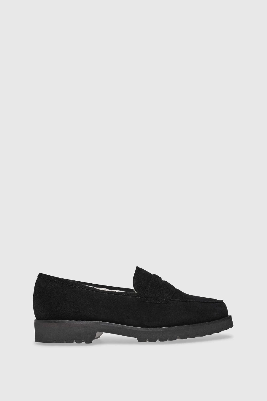 Unützer Women's Loafer 1471 in Braun with Shearling and Nutria Coccostampato Detail