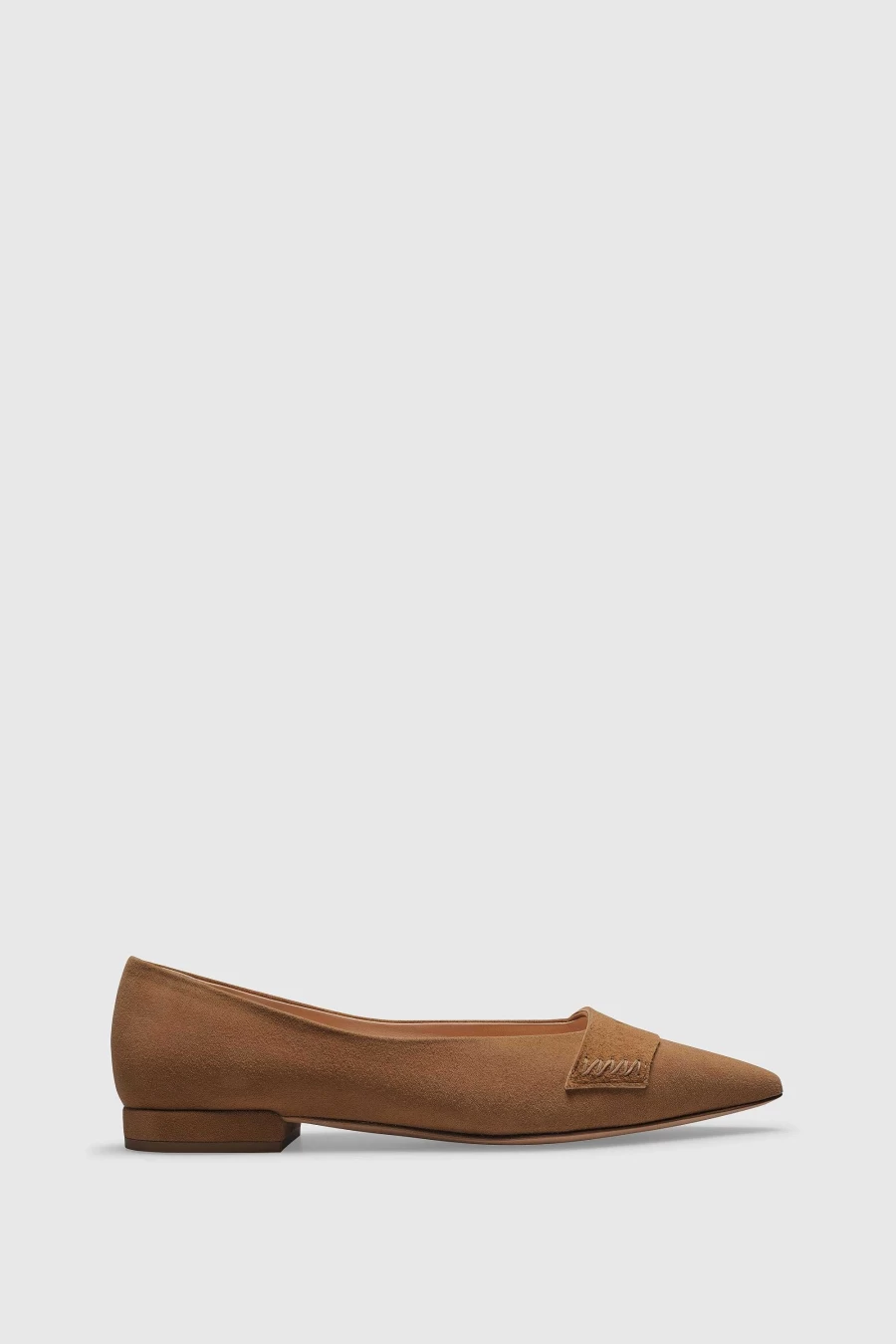 Unützer Ballerina 9307 Women's Schwarz Suede Flat Shoes