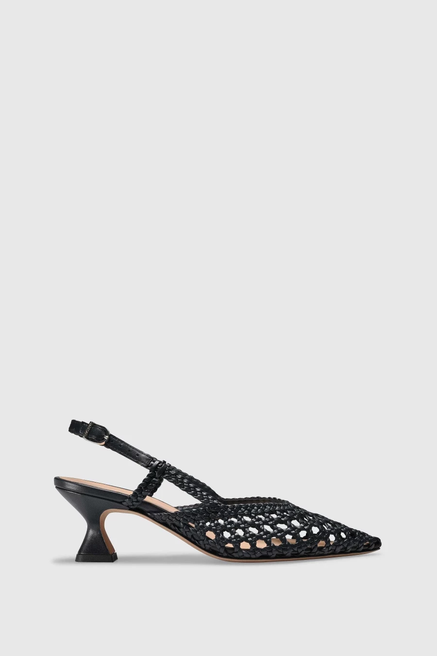 Unützer Women's Slingback Pump 9329A in Schwarz Nappa Leather