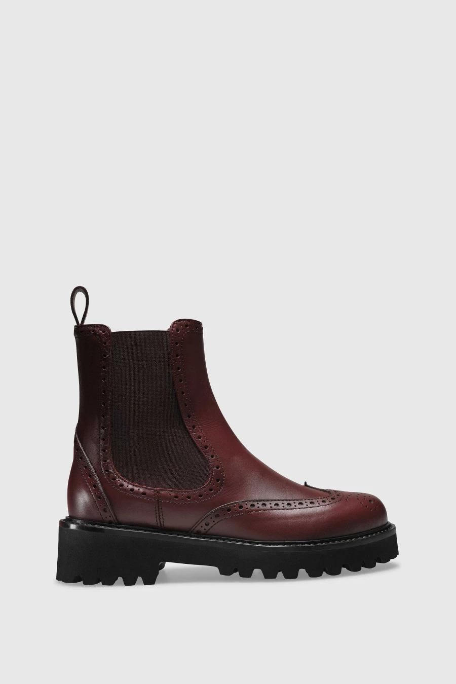 Unützer Women's Weinrot Calf Leather Stiefelette 8107 Bordeaux Ankle Boots