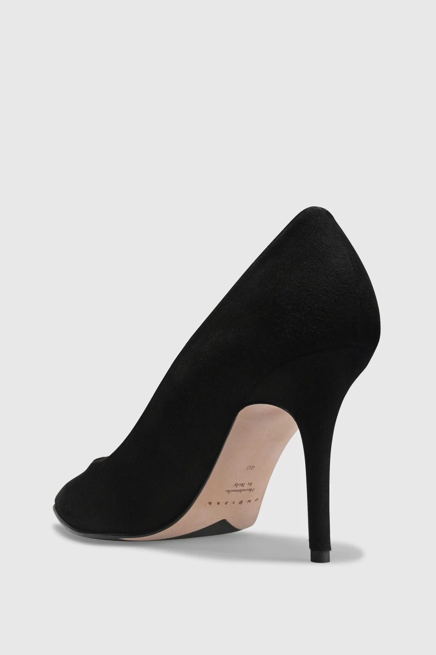 Unützer Women's Schwarz Suede Pump 9347 - Elegant Black Shoes for Women