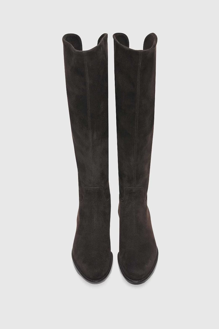 Unützer Women's Dark Brown Leather Boots 2922 Camoscio