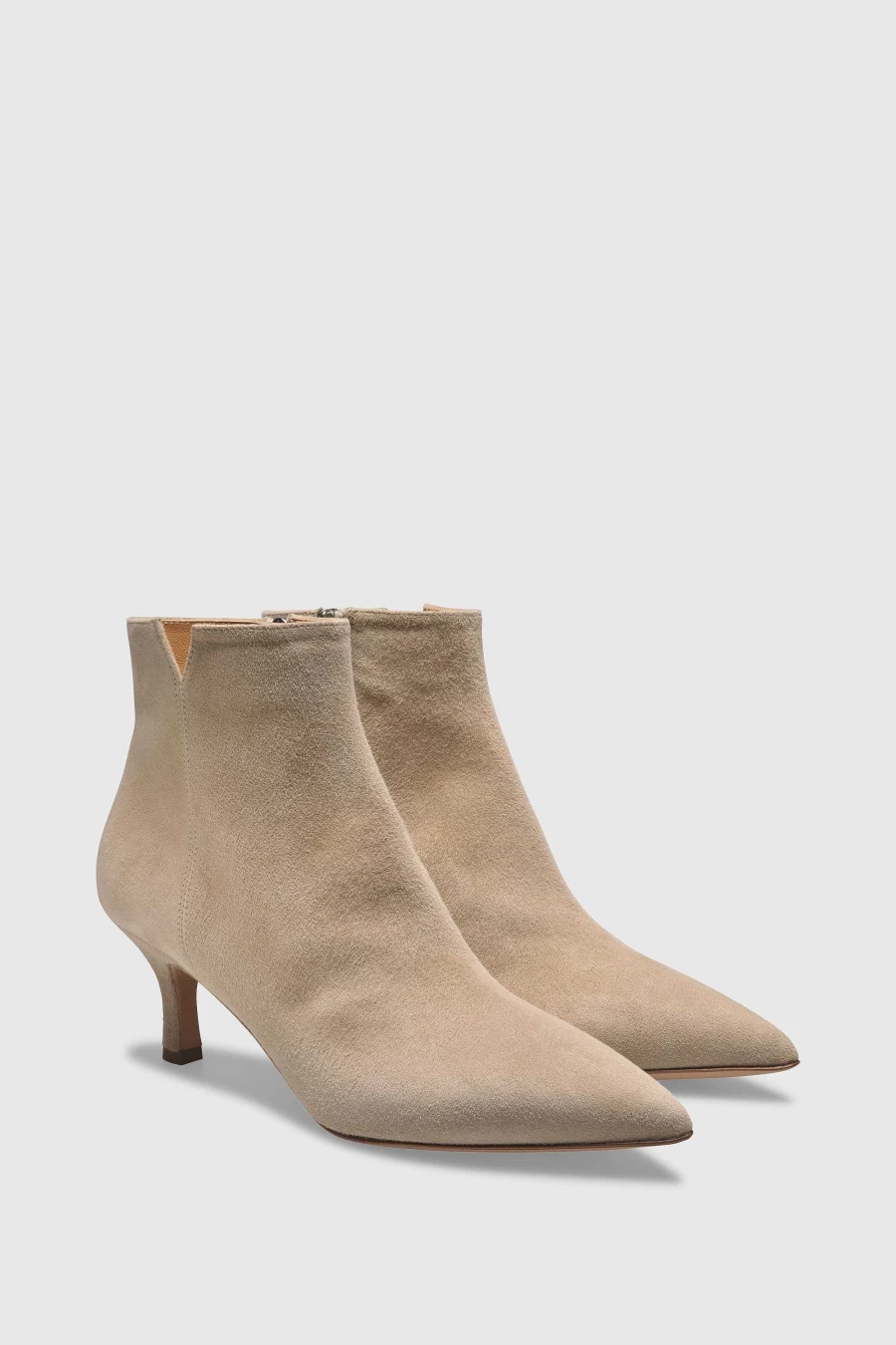 Unützer Women's Braun Suede Ankle Boots 9355 Light Taupe