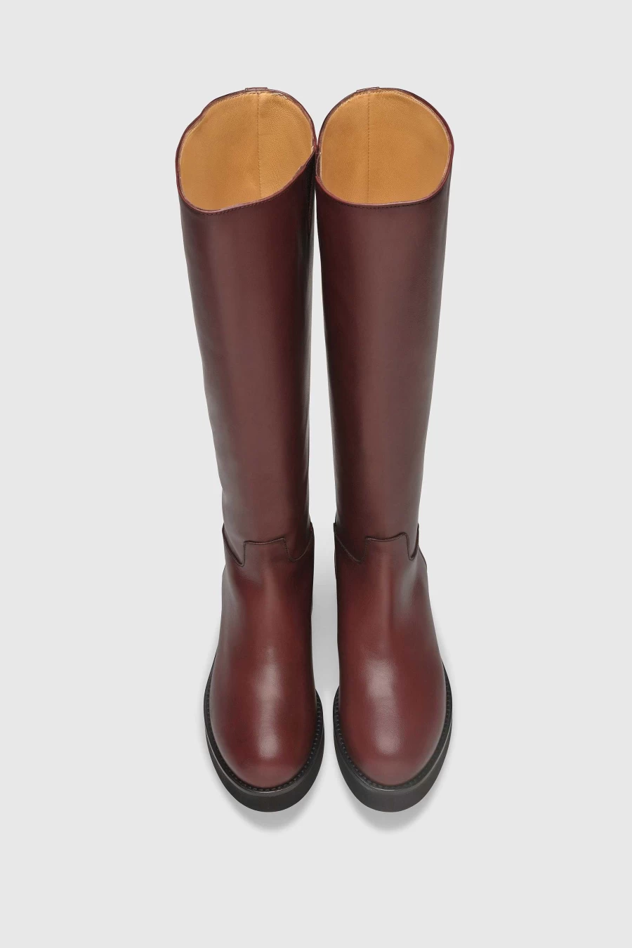 Unützer Women's Wine Red Vitello Leather Boots 8109 Bordeaux
