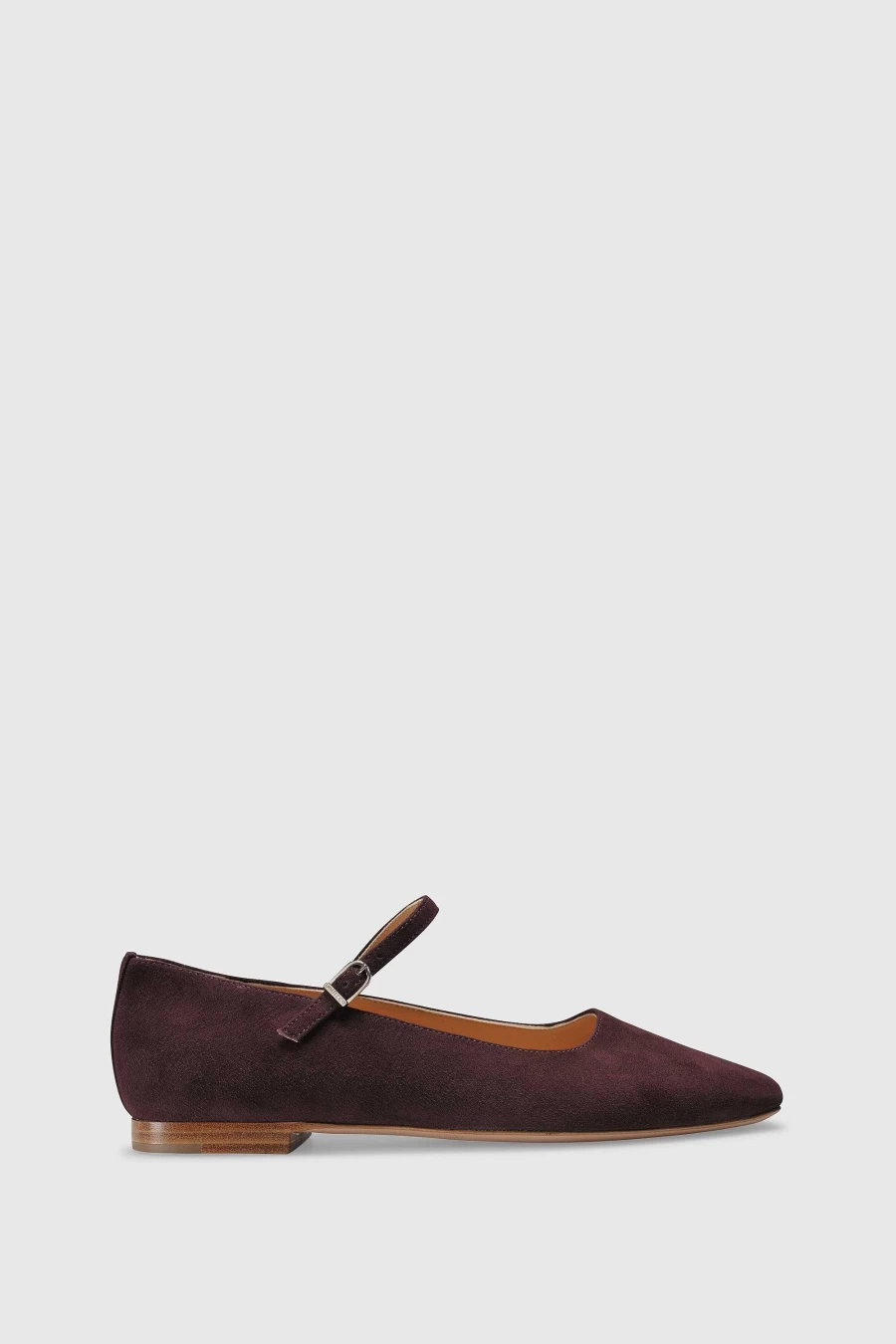 Unützer Women's Ballerina 9340 in Lila Suede - Elegant Plum Ballet Flats