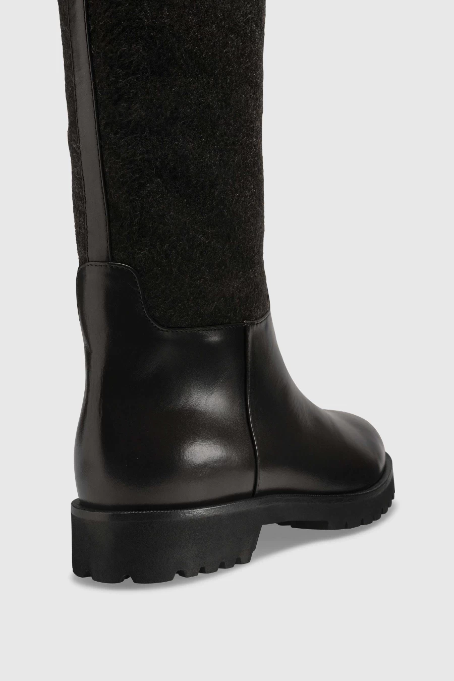 Unützer Women's Braun Boots 8111 Vitello/Loden Chocolate Leather Ankle Boots
