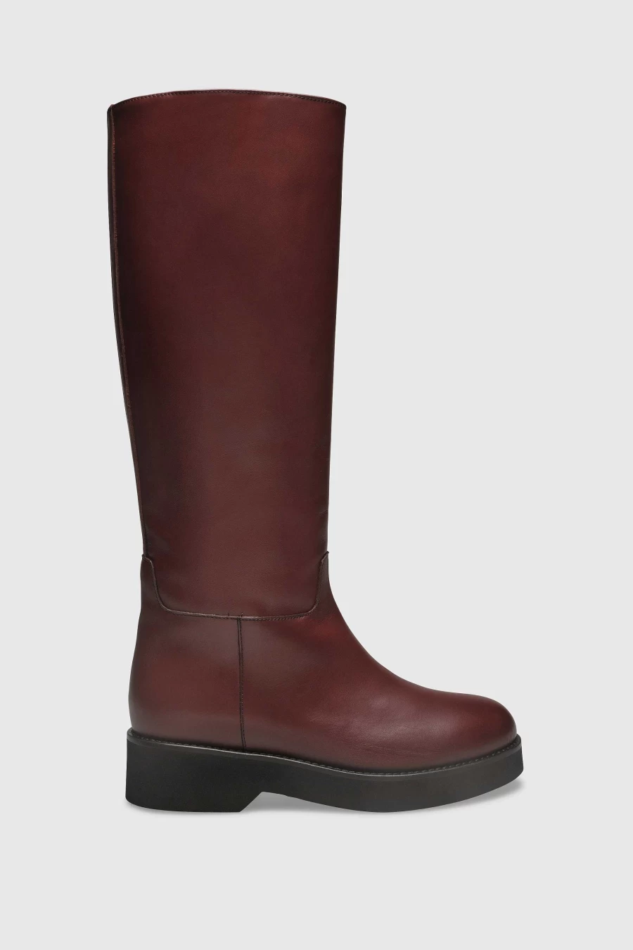 Unützer Women's Wine Red Vitello Leather Boots 8109 Bordeaux