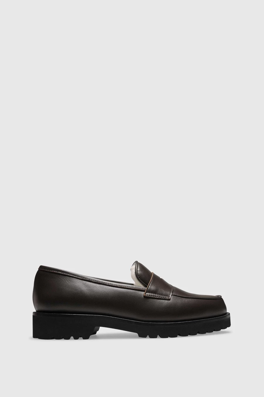Unützer Women's Loafer 1471 in Braun with Shearling Lining - Dark Brown Coccostampato Leather