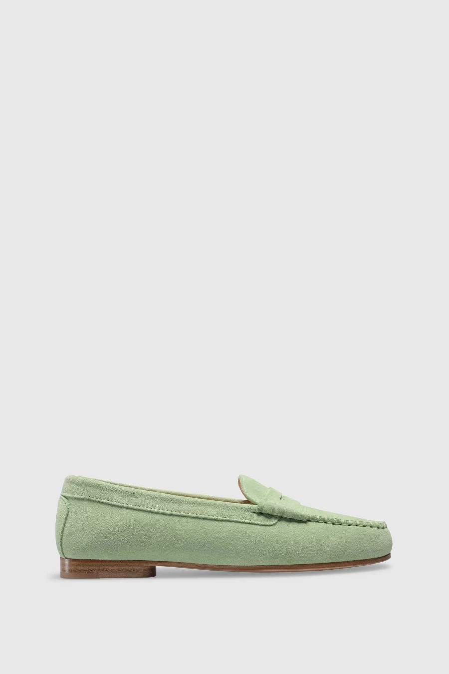 Unützer Women's Grün Velor Loafers 1490 - Comfortable Slip-On Shoes