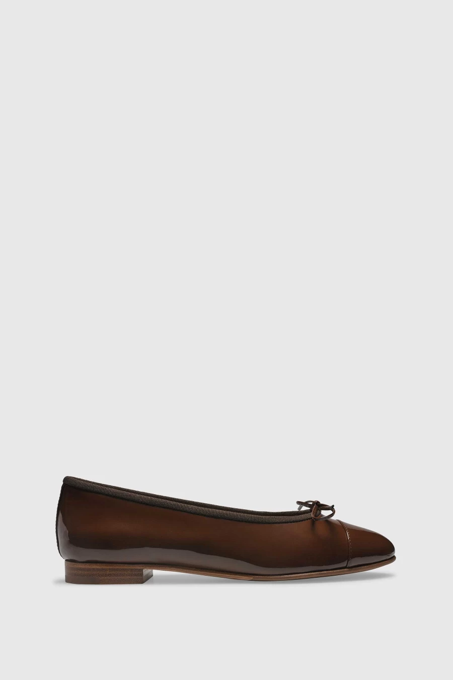 Unützer Women's Ballerina 963 Chocolate Brown Paint Shoes