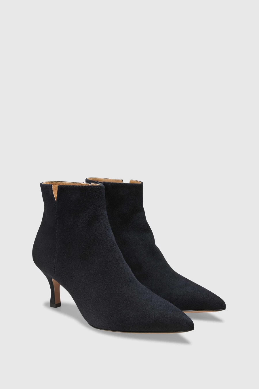 Unützer Women's 9355 Blue Suede Ankle Boots Stiefelette Navy