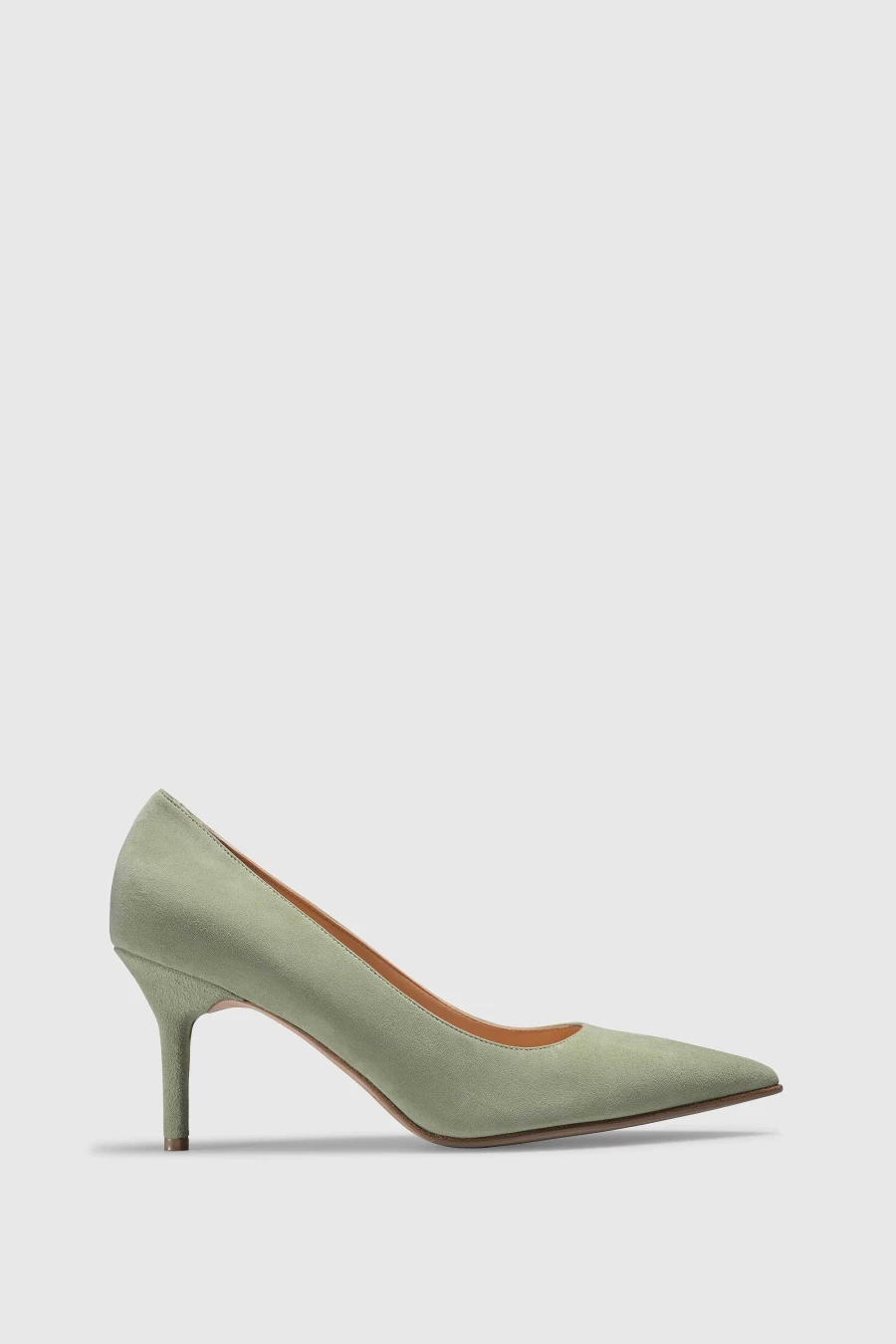 Unützer Women's Pump 9348 in Grün Suede - Stylish Khaki Green Shoes