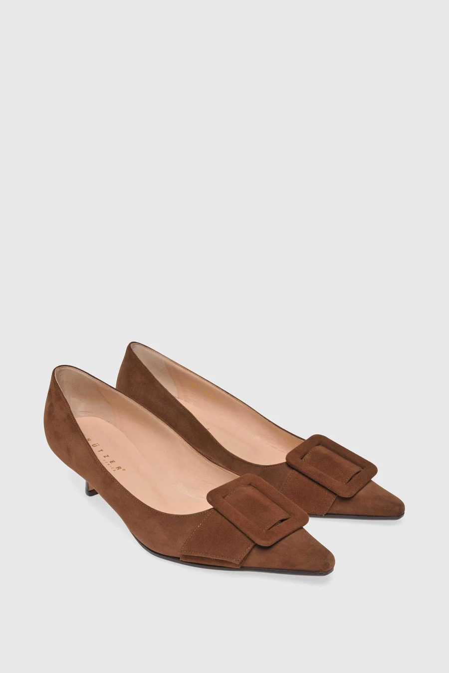 Unützer Women's Braun Leather Pump 5791 Cognac Chamois Shoes