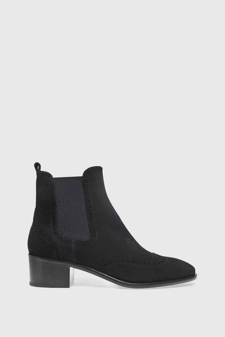 Unützer Women's Schwarz Suede Ankle Boots 7471 Stiefelette