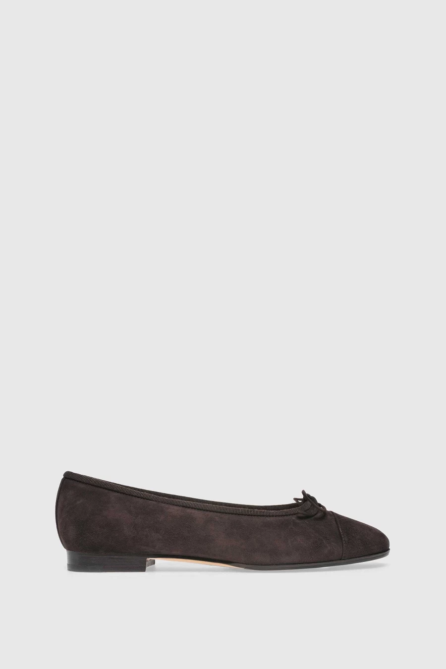 Unützer Women's Ballerina 963 Dark Brown Suede Ballet Flats Dunkelbraun