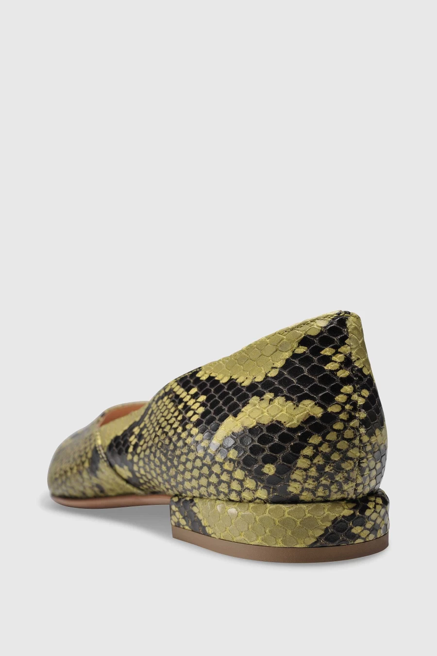 Unützer Women's Ballerina 9320 Printed Python Green Grün Flats