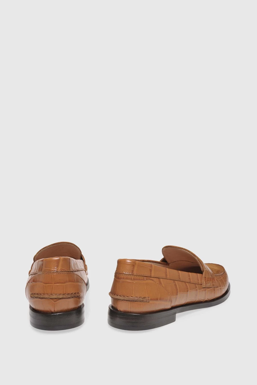 Unützer Women's Loafer 9250 in Braun - Coccoprinted Hazelnut Velours Cognac Leather Slip-On Shoes