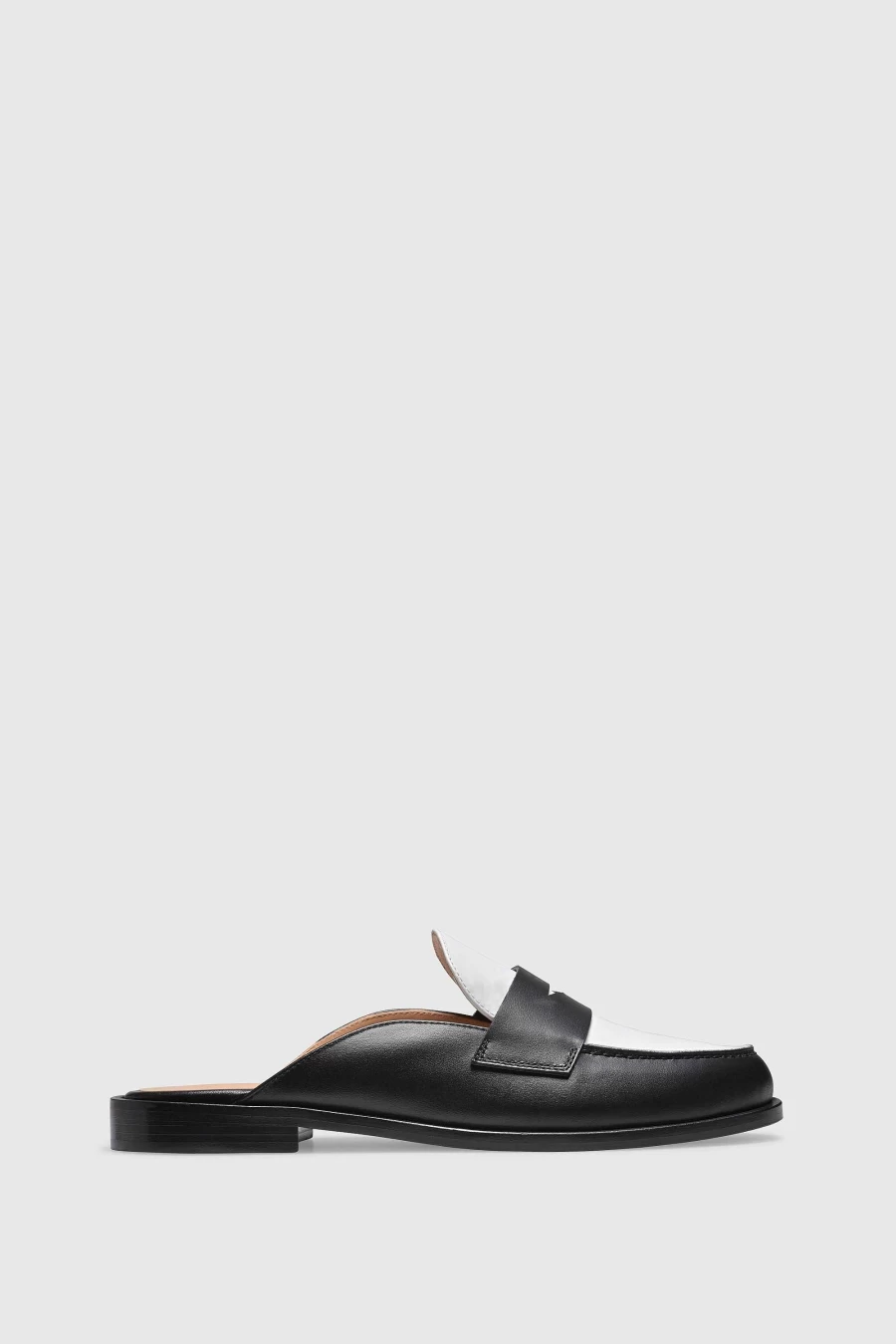 Unützer Women's Loafer Mule 9408 in Schwarz - Premium Calf Leather Slip-On Shoes