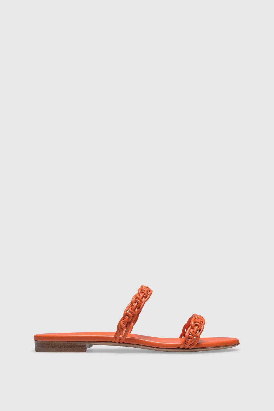 Unützer Women's Nappa Sunset Orange Sandals 9417 - Comfortable Leather Sandals for Women