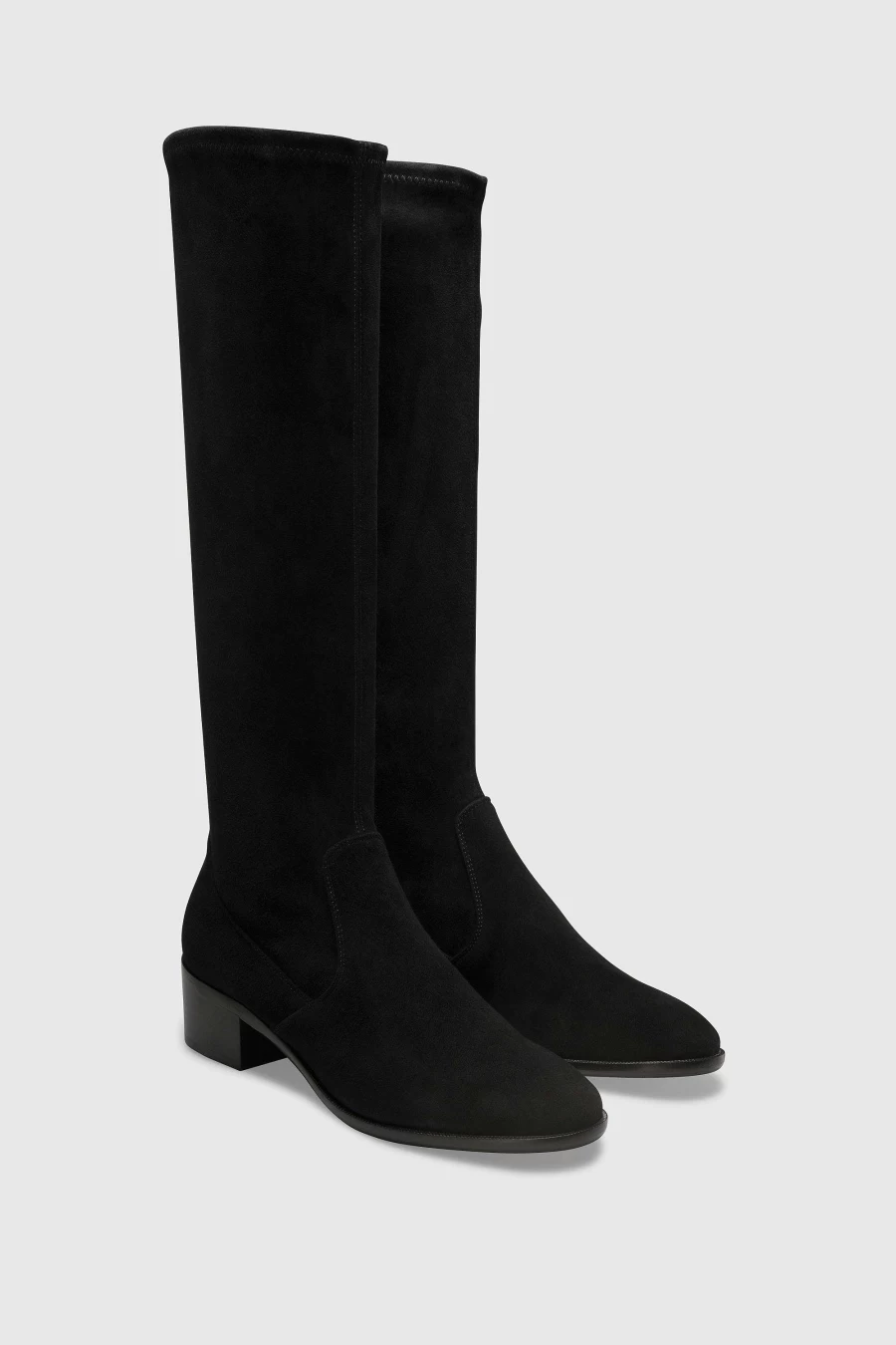 Unützer Women's 7853 Camoscio Stretch Black Boots - Fashionable & Comfortable Ankle Boots