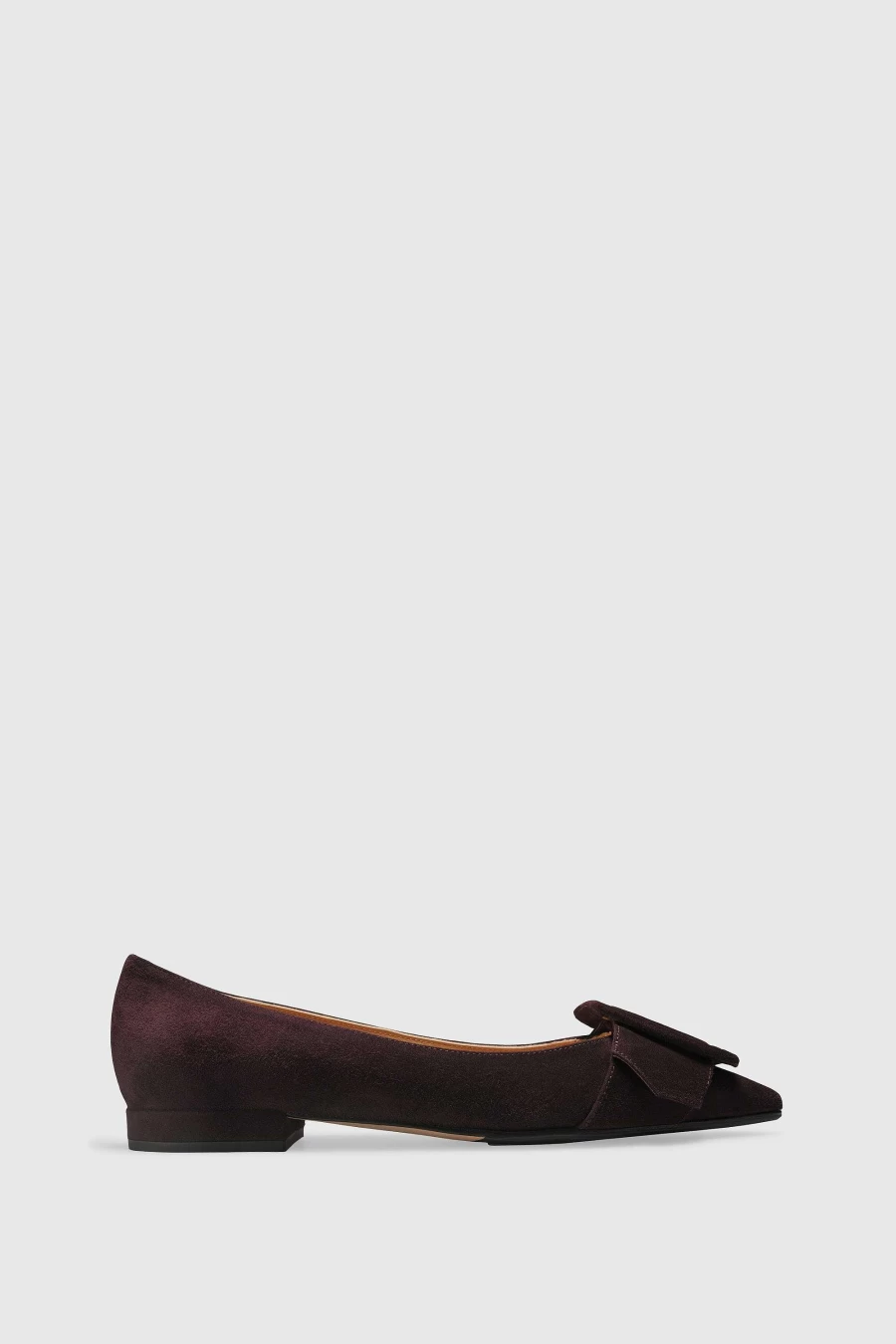 Unützer Women's Ballerina 8212 Plum Suede Flats in Lila