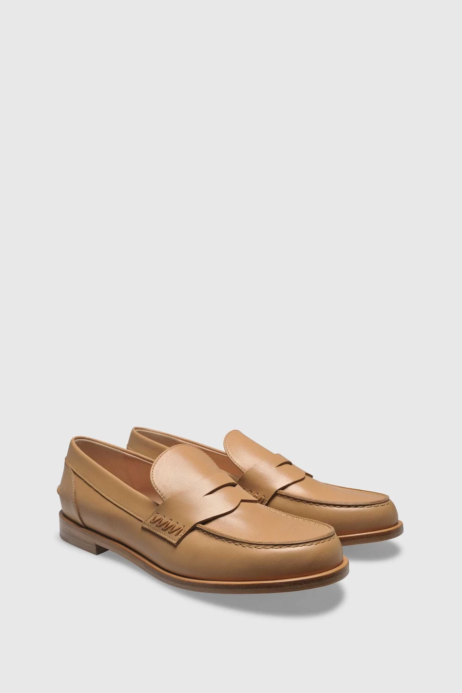 Unützer Women's Beige Loafer 9250 Vitello Champagne - Elegant Comfortable Slip-On Shoes