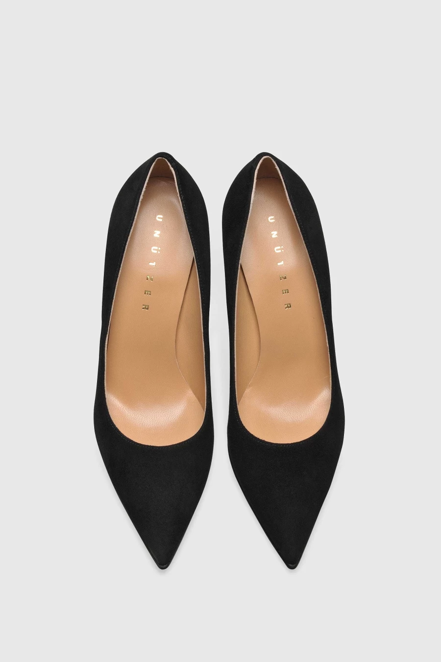 Unützer Women's Pump 9348 in Schwarz Suede - Elegant Black Shoes for Women