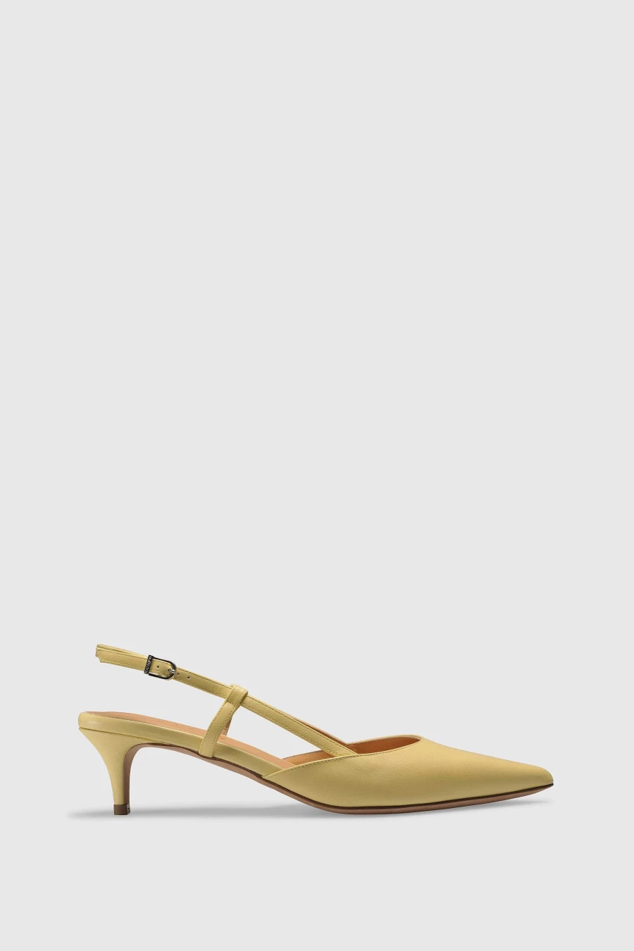 Unützer Women's Slingback Pump 9317 in Yellow Nappa Leather