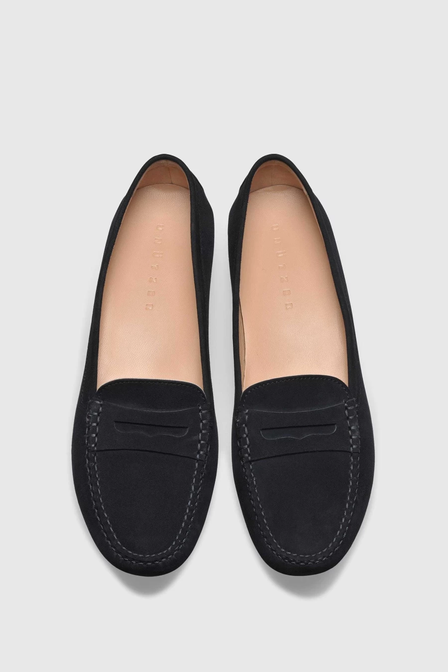 Unützer Women's Navy Loafer U150K Camoscio - Comfortable Slip-On Shoes for Women