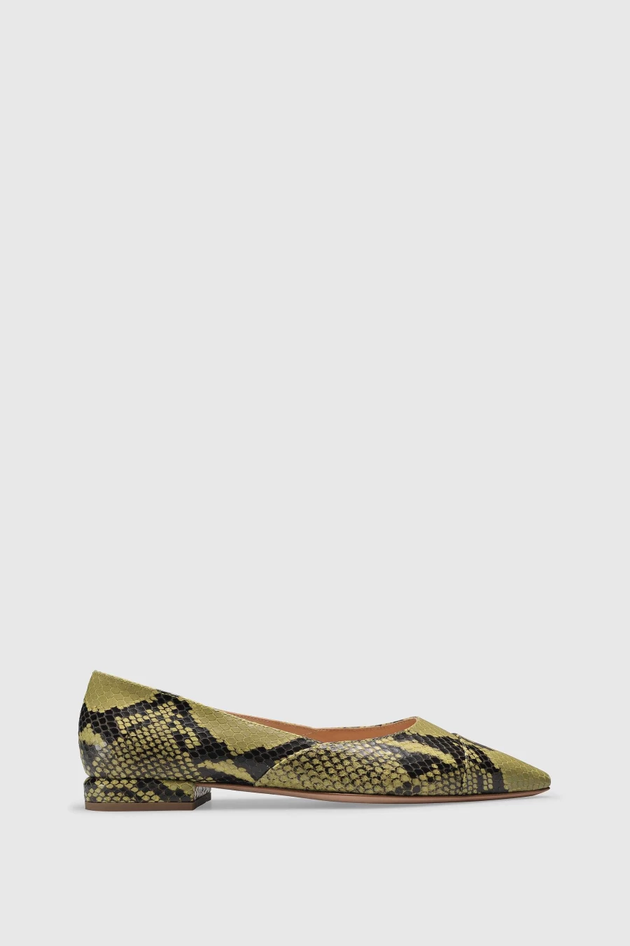 Unützer Women's Beige Ballerina 9320 Printed Python Rock Flats
