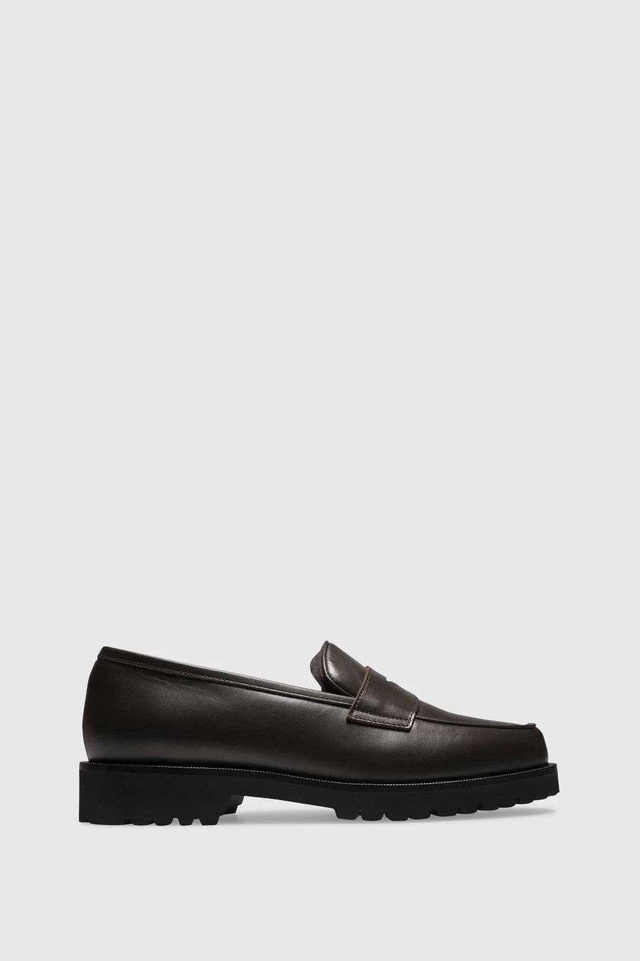 Unützer Women's Loafer 1471 in Braun with Shearling Lining - Chocolate Brown Leather Slip-On Shoes