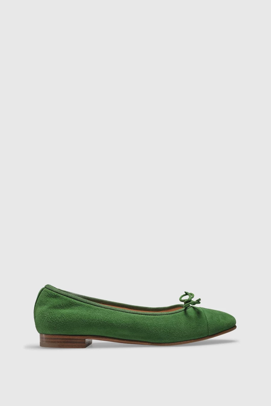 Unützer Women's Ballerina 7102 Green Suede Flats in Grün